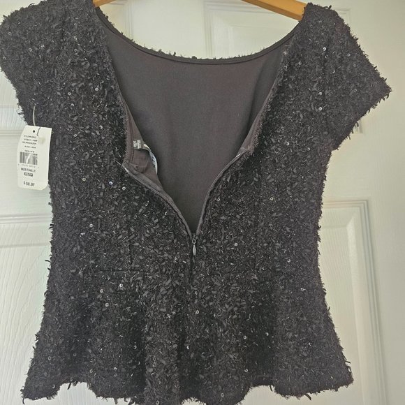 Design Lab Black Sparkly Top Size XS - Picture 2 of 8